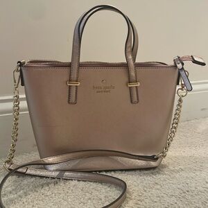 Kate Spade rose gold bag with gold Hardware